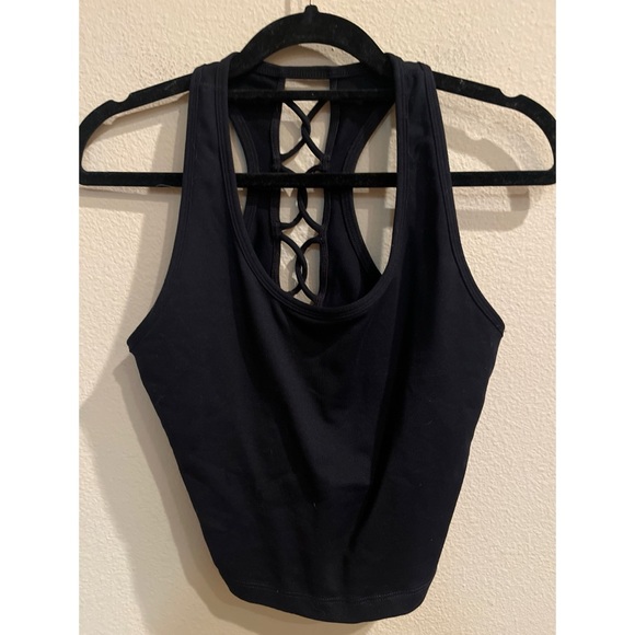 Senita Athletics Tops - Senita‎ Athletics Black Cropped Tank Top Size Small